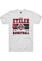 Kalen Etzler  Ohio State Buckeyes White Rally NIL Striped Short Sleeve T Shirt