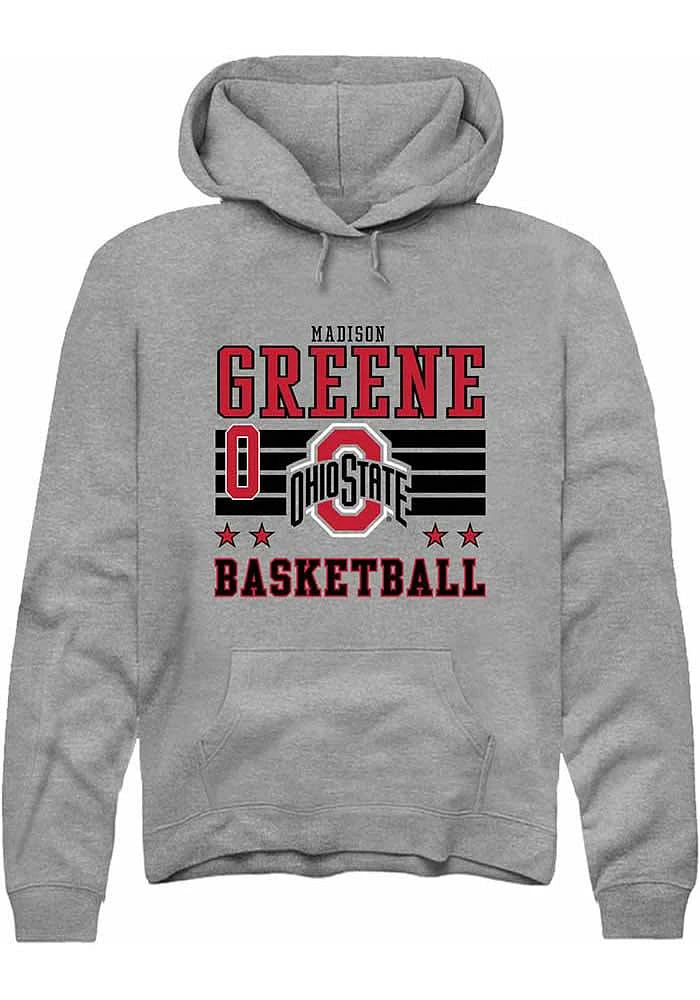 Madison Greene Rally Ohio State Buckeyes Mens NIL Striped Long Sleeve Hoodie