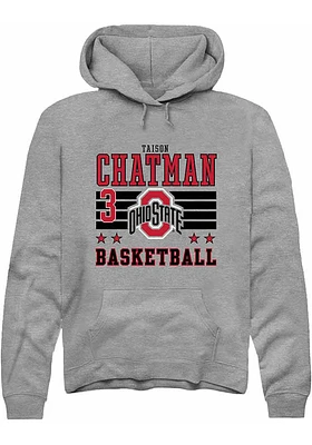 Taison Chatman Rally Ohio State Buckeyes Mens NIL Striped Long Sleeve Hoodie