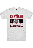 Taison Chatman  Ohio State Buckeyes White Rally NIL Striped Short Sleeve T Shirt