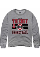 Taylor Thierry Rally Ohio State Buckeyes Mens NIL Striped Long Sleeve Crew Sweatshirt