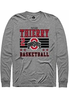 Taylor Thierry  Ohio State Buckeyes Grey Rally NIL Striped Long Sleeve T Shirt