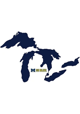 Michigan Wolverines 3x5 Design Auto Decal - Blue