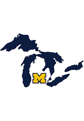 Michigan Wolverines 3x5 Graphic Auto Decal - Blue