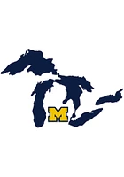 Michigan Wolverines 3x5 Graphic Auto Decal - Blue