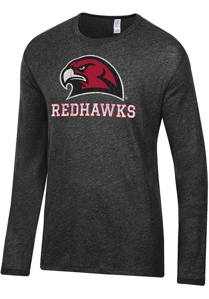 Alternative Apparel Miami RedHawks Black Keeper Long Sleeve Fashion T Shirt