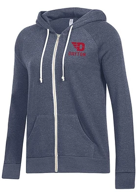 Alternative Apparel Dayton Flyers Womens Blue Adrian Hooded Sweatshirt