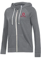 Alternative Apparel Ohio State Buckeyes Womens Grey Adrian Hooded Sweatshirt