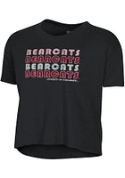 Alternative Apparel Cincinnati Bearcats Womens Black Headliner Crop Short Sleeve T-Shirt