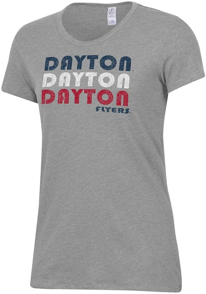 Alternative Apparel Dayton Flyers Womens Grey Keepsake Short Sleeve T-Shirt