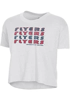 Alternative Apparel Dayton Flyers Womens White Headliner Crop Short Sleeve T-Shirt