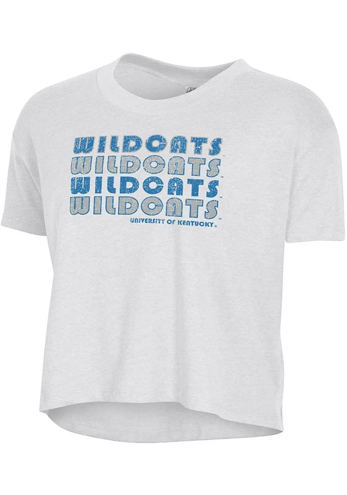 Alternative Apparel Kentucky Wildcats Womens White Headliner Crop Short Sleeve T-Shirt