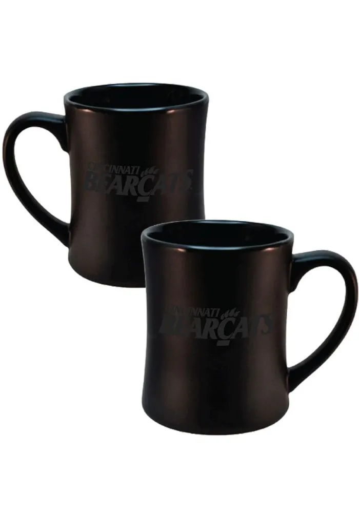 Cincinnati Bearcats 16oz Tonal Matte Secondary Ceramic Mug - Black