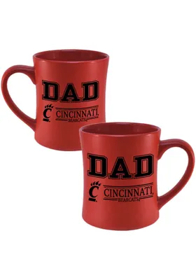 Cincinnati Bearcats 16oz Block Dad Ceramic Mug - Red