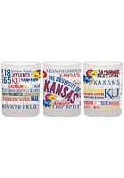 Kansas Jayhawks 14 oz Campus Wrap Rock Glass - Blue