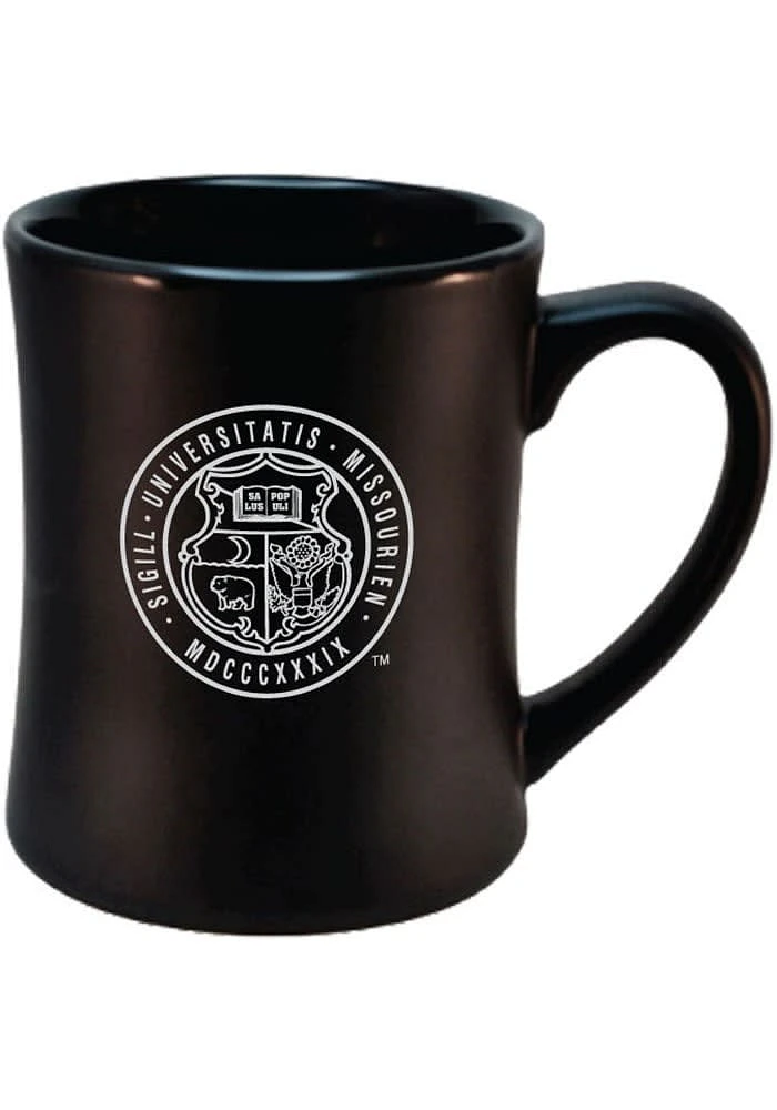 Missouri Tigers 16oz Etched School Seal Ceramic Mug - Black