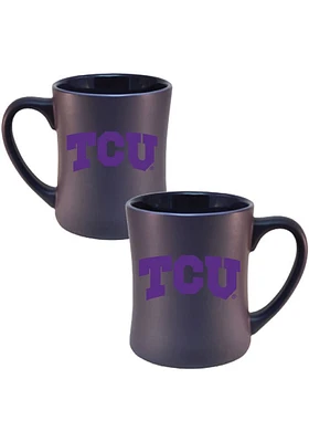 TCU Horned Frogs 16oz Tonal Matte Primary Ceramic Mug - Purple