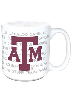 Texas A&M Aggies 20oz Fight Song Ceramic Mug - White