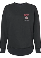 TC Caffey  Rally Ohio State Buckeyes Womens Black NIL Embroidered Crew Sweatshirt