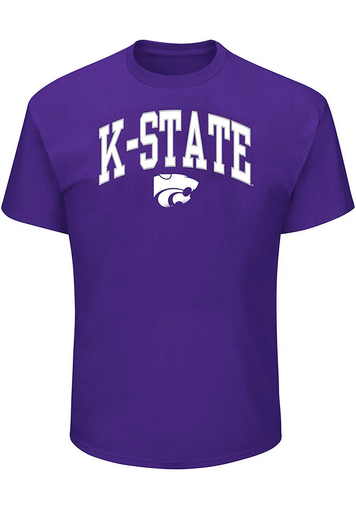 K-State Wildcats Mens Purple Wordmark Logo Big and Tall T-Shirt