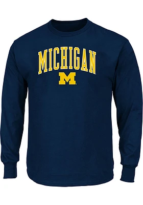 Michigan Wolverines Mens Arch Mascot Big and Tall Long Sleeve T-Shirt