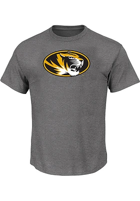 Missouri Tigers Mens Charcoal Primary Logo Big and Tall T-Shirt