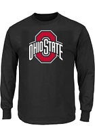 Ohio State Buckeyes Mens Black Primary Logo Big and Tall Long Sleeve T-Shirt