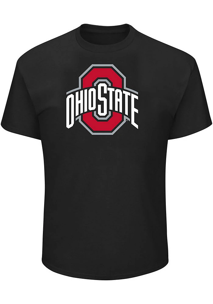 Ohio State Buckeyes Mens Black Primary Logo Big and Tall T-Shirt