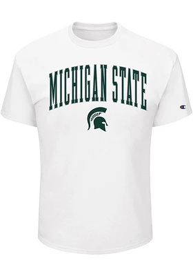 Michigan State Spartans Mens White Arch Mascot Big and Tall T-Shirt