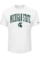 Michigan State Spartans Mens White Arch Mascot Big and Tall T-Shirt