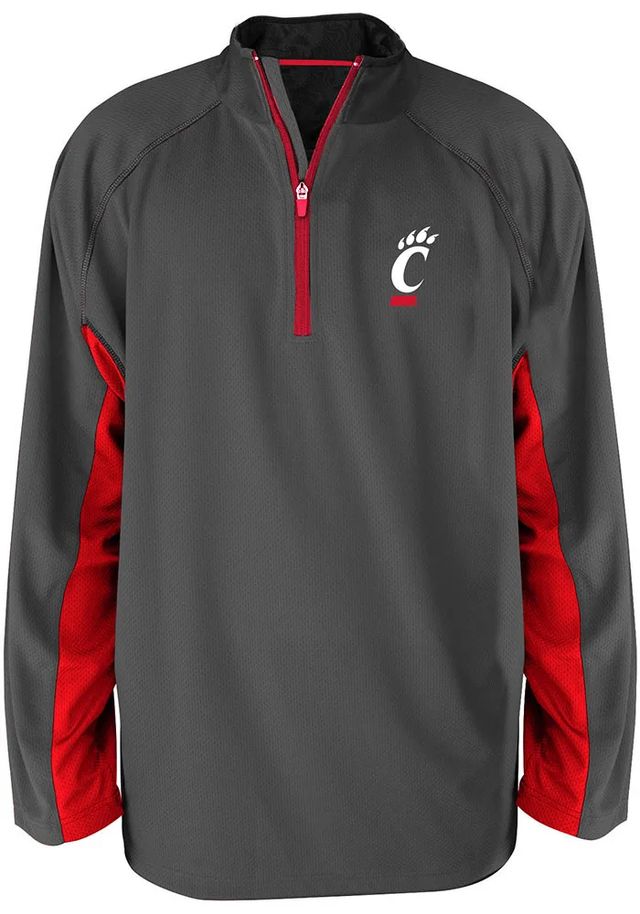 Cincinnati Bearcats Mens Charcoal Side Panel Big and Tall Qtr Zip