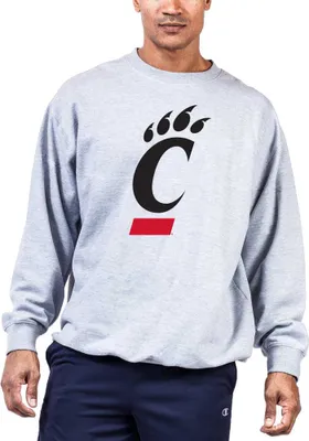 Cincinnati Bearcats Mens Grey Big Logo and Tall Crew Sweatshirt