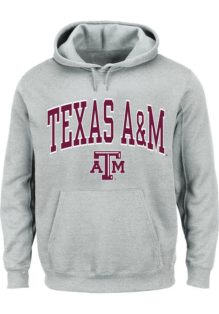 Texas A&M Aggies Mens Arch Mascot Big and Tall Hooded Sweatshirt