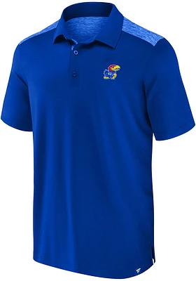 Kansas Jayhawks Blue Contrast Big and Tall Polo