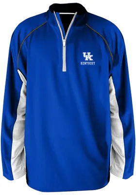 Kentucky Wildcats Mens Blue Side Panel Big and Tall 1/4 Zip Pullover