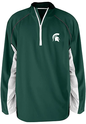 Michigan State Spartans Mens Green Side Panel Big and Tall Qtr Zip