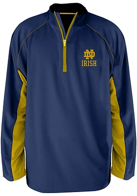Notre Dame Fighting Irish Mens Navy Blue Side Panel Big and Tall Qtr Zip