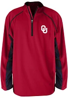 Oklahoma Sooners Mens Cardinal Side Panel Big and Tall Qtr Zip