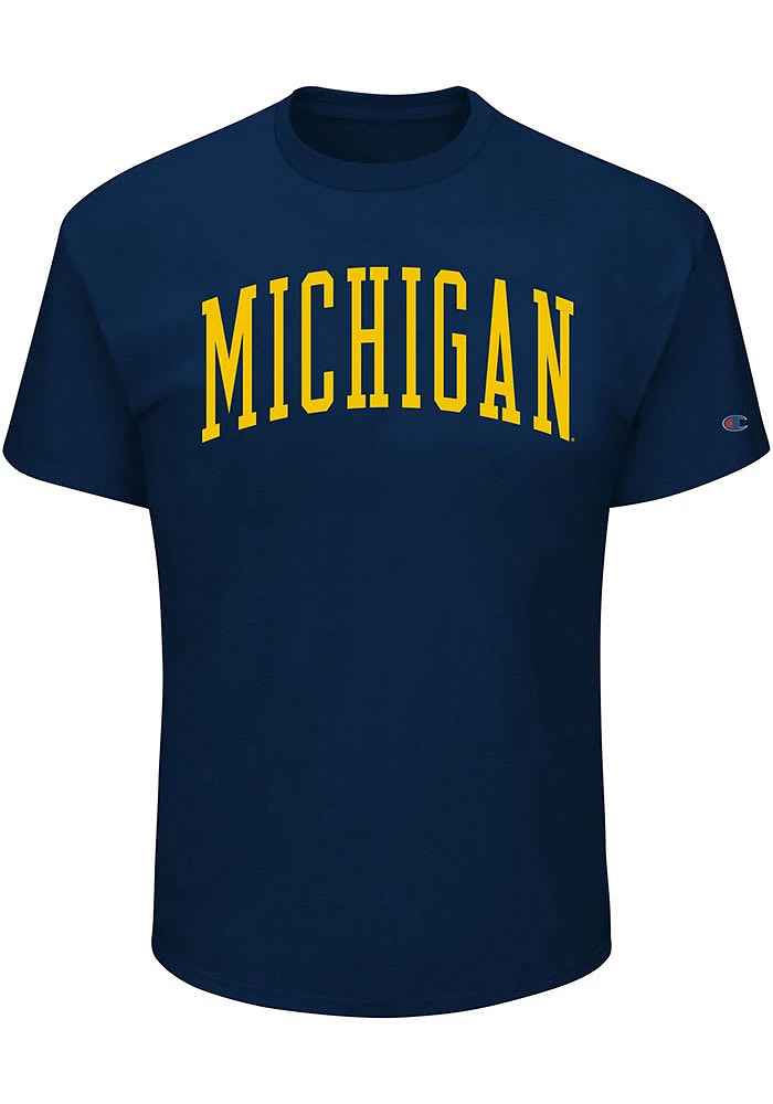 Michigan Wolverines Mens Blue Arch Name Big and Tall T-Shirt