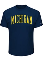 Michigan Wolverines Mens Blue Arch Name Big and Tall T-Shirt