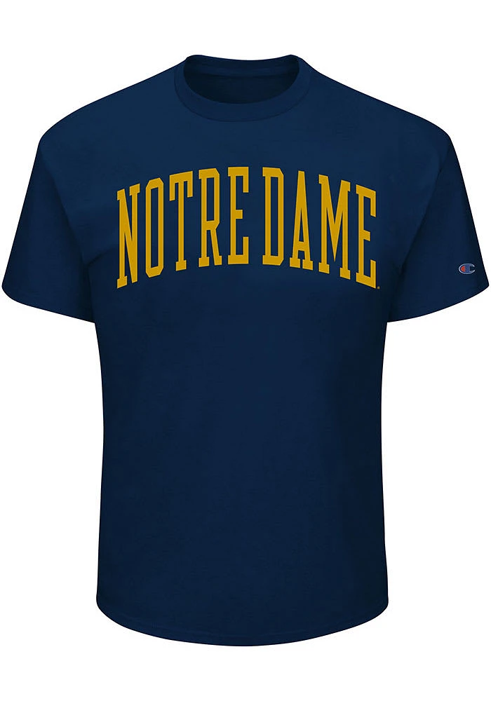 Notre Dame Fighting Irish Mens Navy Blue Arch Name Big and Tall T-Shirt