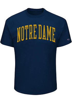 Notre Dame Fighting Irish Mens Navy Blue Arch Name Big and Tall T-Shirt