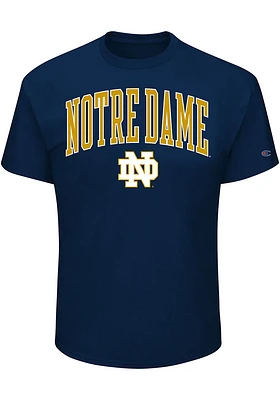 Notre Dame Fighting Irish Mens Navy Blue Arch Mascot Big and Tall T-Shirt