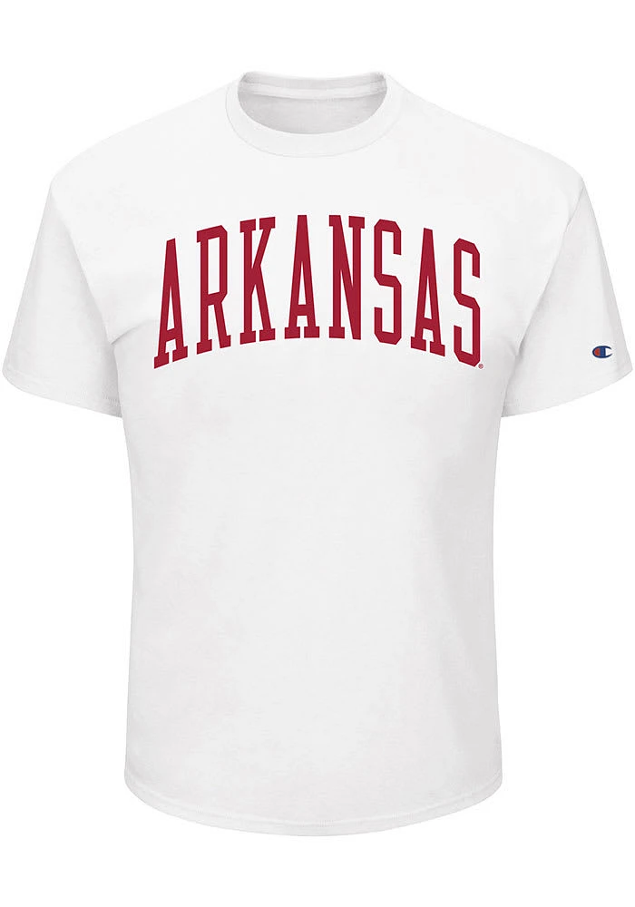 Arkansas Razorbacks Mens White Arch Name Big and Tall T-Shirt