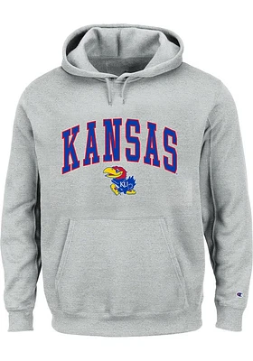 Kansas Jayhawks Mens Arch Mascot Big and Tall Hooded Sweatshirt