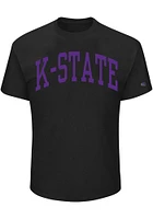 K-State Wildcats Mens Black Arch Name Big and Tall T-Shirt