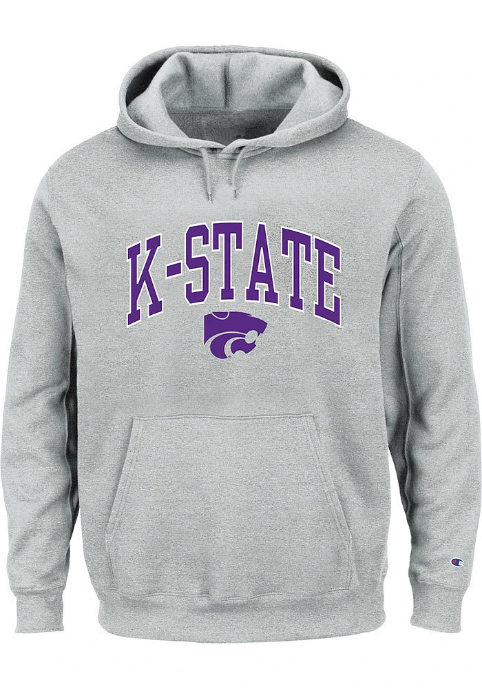 K-State Wildcats Mens Arch Mascot Big and Tall Hooded Sweatshirt