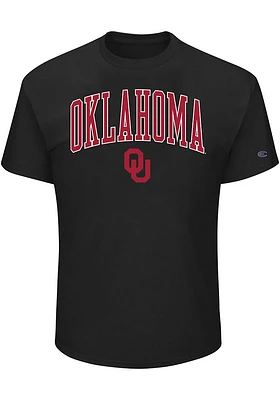 Oklahoma Sooners Mens Black Arch Mascot Big and Tall T-Shirt