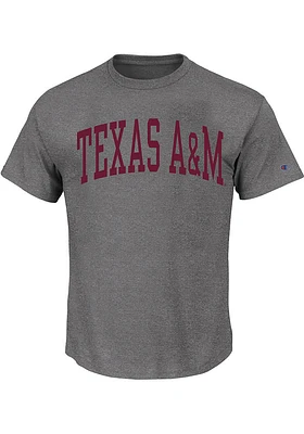 Texas A&M Aggies Mens Charcoal Arch Name Big and Tall T-Shirt