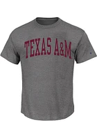 Texas A&M Aggies Mens Charcoal Arch Name Big and Tall T-Shirt